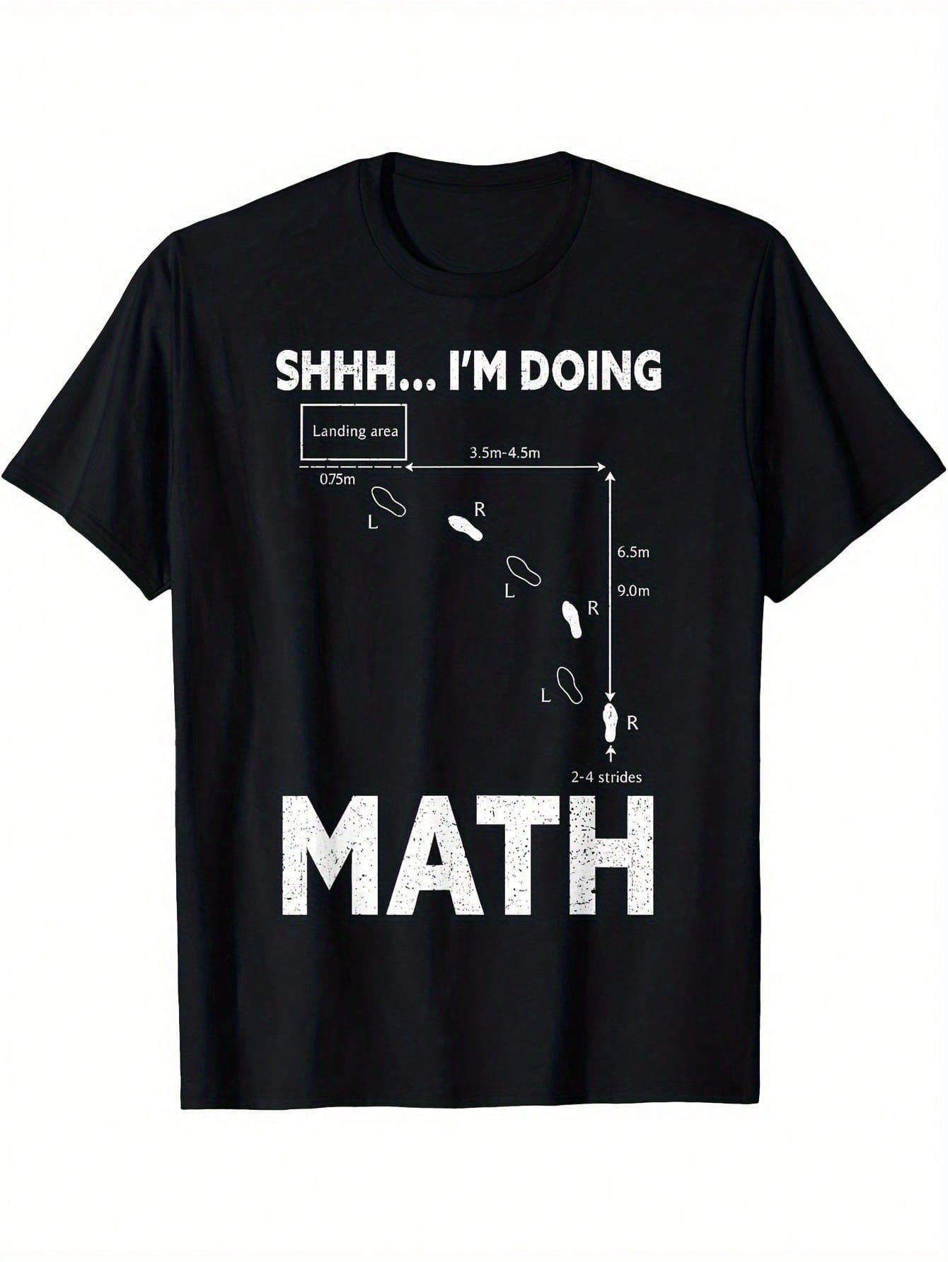 Funny Math Graphic T-Shirt - SHHHH... I M DOING MATH Design - Soft Breathable Fabric Tee - Unisex Adult Casual Everyday Shirt - Machine Washable Every S разноцветный