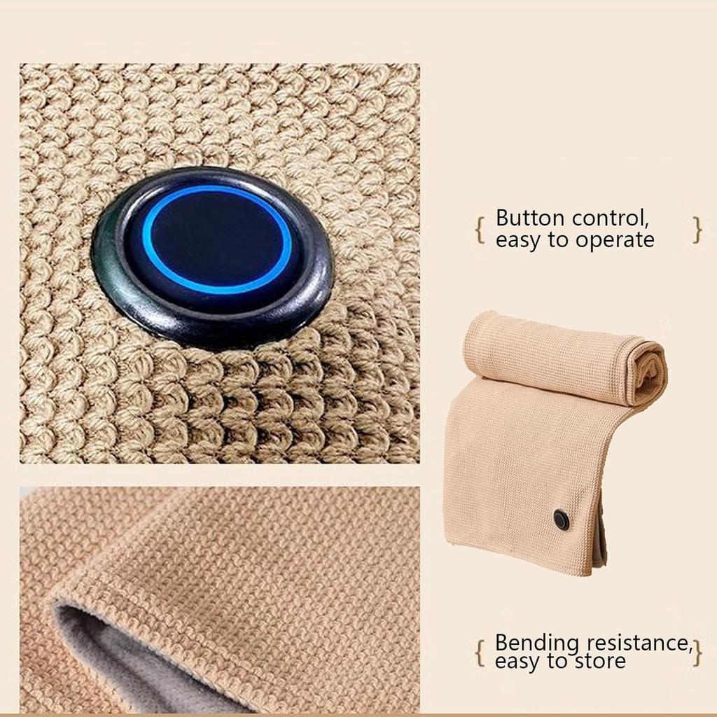 Tragbarer beheizter Schal, beheizte Schalwickel für Frauen, tragbarer elektrischer Heizdeckenschal mit weichem Reißverschluss, 3 Heizstufen, USB-beheizt