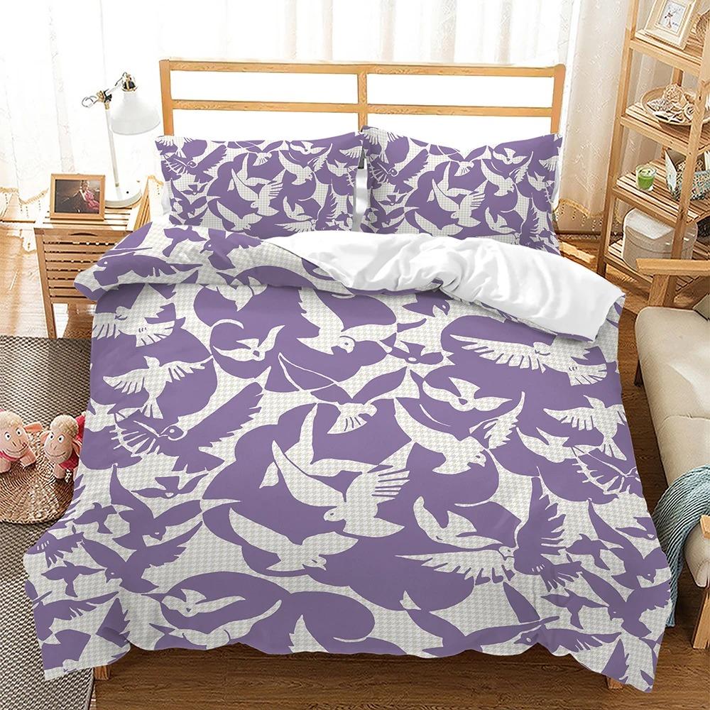 Butterflys Birds Flying Animal Comfortable Duvet Quilt Cover Pillowcase Bedding Set Children Bedroom Decoration Home Textile