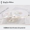 0.6cm Polka Dot Satin Ribbon for Gift Wrapping and DIY Crafts with Flower Bouquet Design