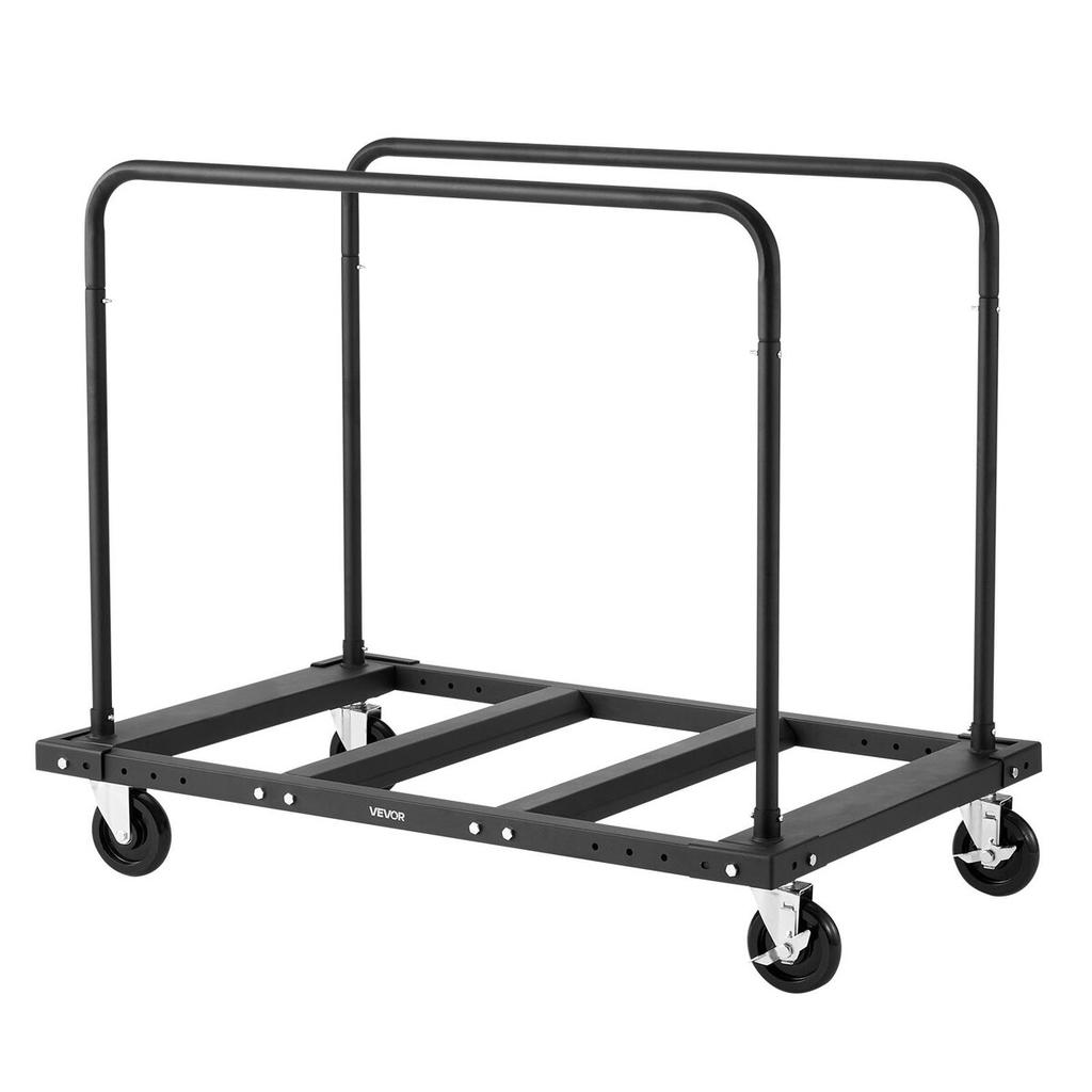 Gipskarton-Wagen Dolly, 816 kg Tragfähigkeit, Stahlplatten-Transportwagen mit 12,5 mm Lenkrollen, Holz-Gipskarton-Dolly mit Spanngurt & 2 Seiten