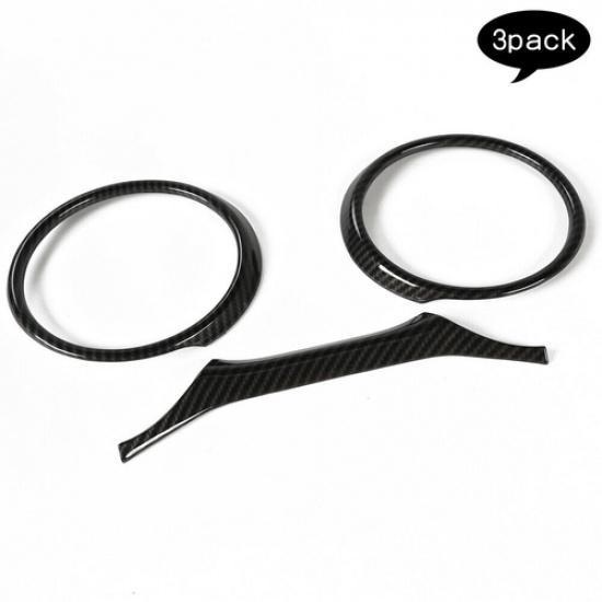 Carbon Fiber Dashboard Cover Trim Decoration Frame For Jeep Wrangler JL JT 2018+