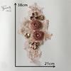 Three-Dimensional Flower Dipping Imitation Pearl Sequins Embroidered Lace Collar Diy Lace Dress Accessories