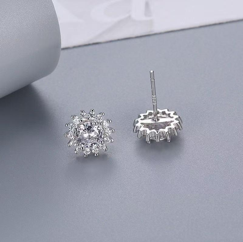 Set Cercei Stud Moissanite Lux & Geantă Pătrată - Accesorii Femei pentru Transmisiuni Live