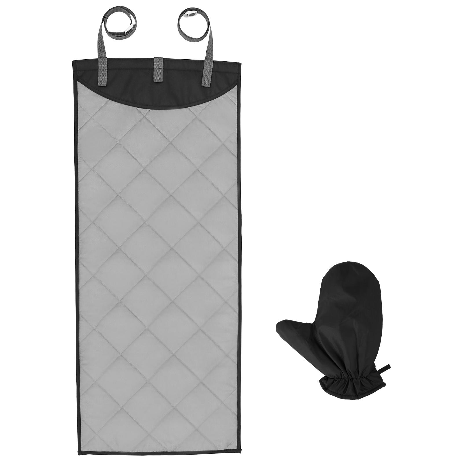 

Over The Door Ironing Board with Heat Resistant Glove Vertical Clothes Steamer Pad Portable Travel Over Door Ironing Mat серый