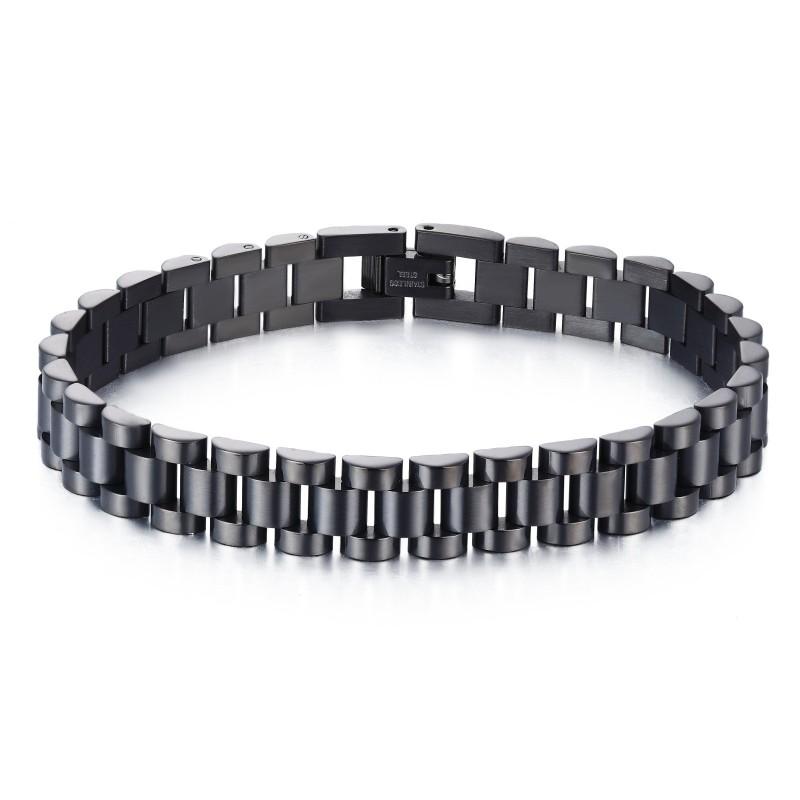 Stainless Steel Couple Bracelet Geometric Minimalist Design Women Men 8mm 10mm 12mm Polished Finish