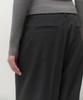 MUSINSA STANDARD WOMAN Women'S Pinstripe Deep Tuck Wide Slacks [Gray]