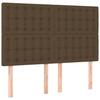 Maison Exclusive - Tête de lit Marron foncé 144 x 5 x 118/128 cm Tissu