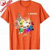 Unisex s Summer Fashion Short Sleeve Tee Orange Black Dynamic Splatter Art Print Casual Trendy Fashion Comfortable Daily Wear Tops