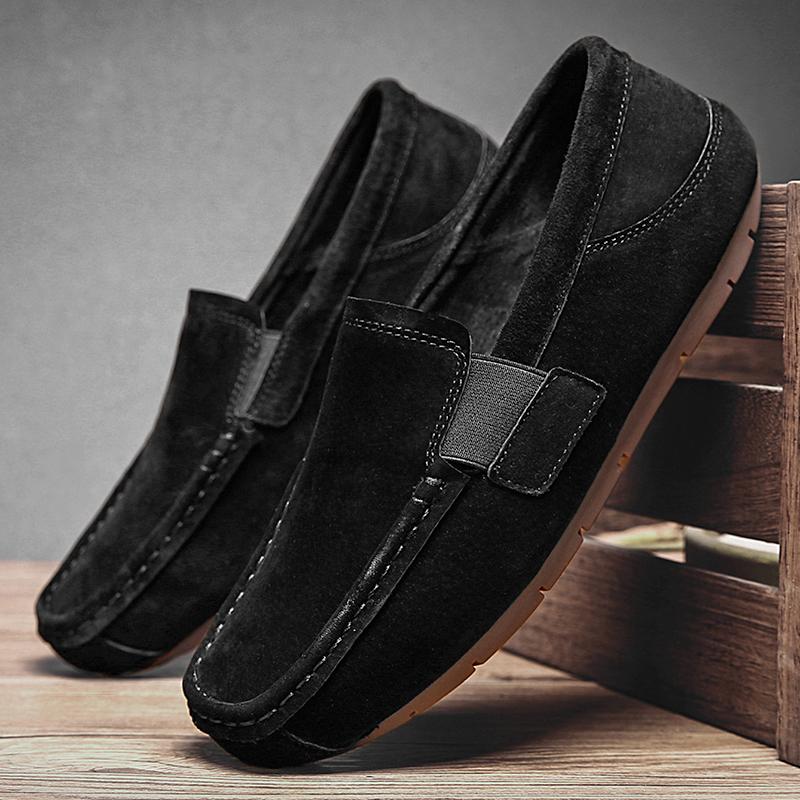 Herrenschuhe Wildleder Freizeitschuhe von italienischer Luxusmarke Fahrschuhe Mokassins Bequeme Outdoor-Flats Krasovki Mann