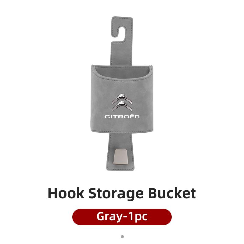 Car Fur Seat Back Water Cup Holder With Hook Drink Rack Storage Pocket For Citroen C4 C3 C5 C1 C2 Berlingo Celysee Cactus