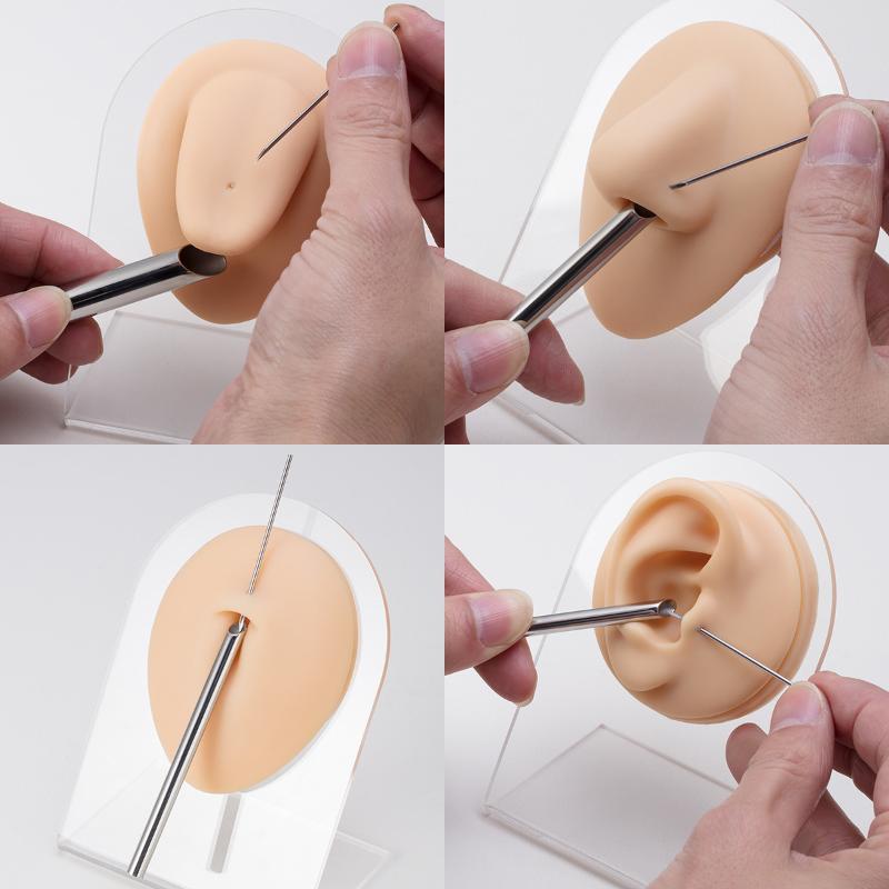 1 Pezzo Tubo Ricevitore per Piercing in Acciaio Inossidabile Strumento Sicuro per Piercing al Corpo per Piercer Novizio Professionista