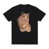 Urocza Hamster Pokoju Śmieszne Memy Koszulka Damska Retro Moda Krótki Rękaw Koszulki Topy Codzienna Koszulka Estetyczna Odzież Harajuku