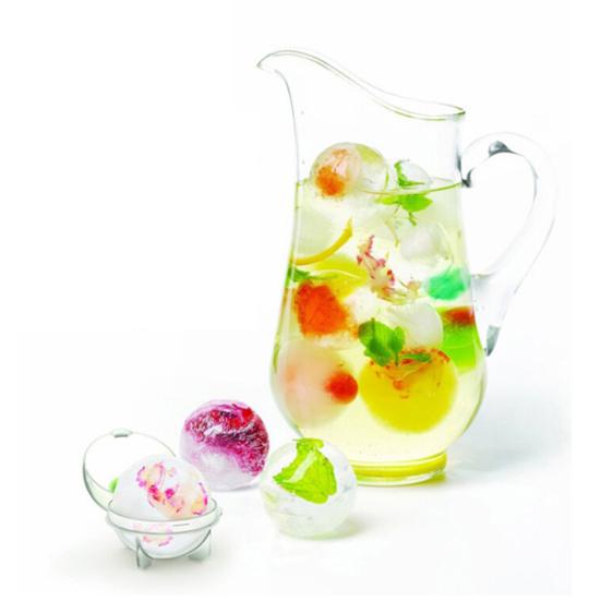 4Pcs Round Cocktail Ice Ball DIY Whiskey Cream Cube Mold Mould Kitchen