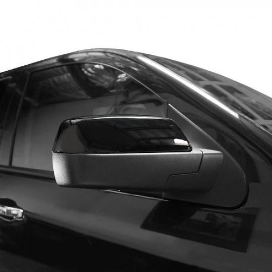 2X For 2014-18 Chevy Silverado / GMC Sierra Gloss Black Top Half Mirror Covers