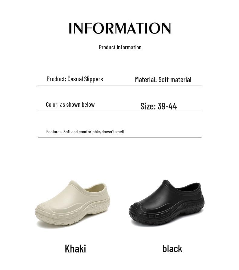 Non-Slip Waterproof Thick-Soled Oil-Resistant Slip-On Casual Rain Boots for Hotels and Restaurants