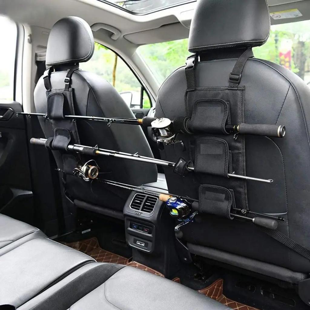 Space Saving Fishing Supplies Universal Car Fishing Rod Holder Fishing Poles Organizer Adjustable Tie Strap Uses For Car Storage