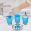 4PCS Complete Bathroom Accessories Storage Set Plastic Container For Soap Toothbrush Cup Soap Dispenser