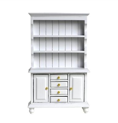 starPG Dollhouse Scenery Series Scale Miniature Wooden Furniture 1/12 (White Cabinet)