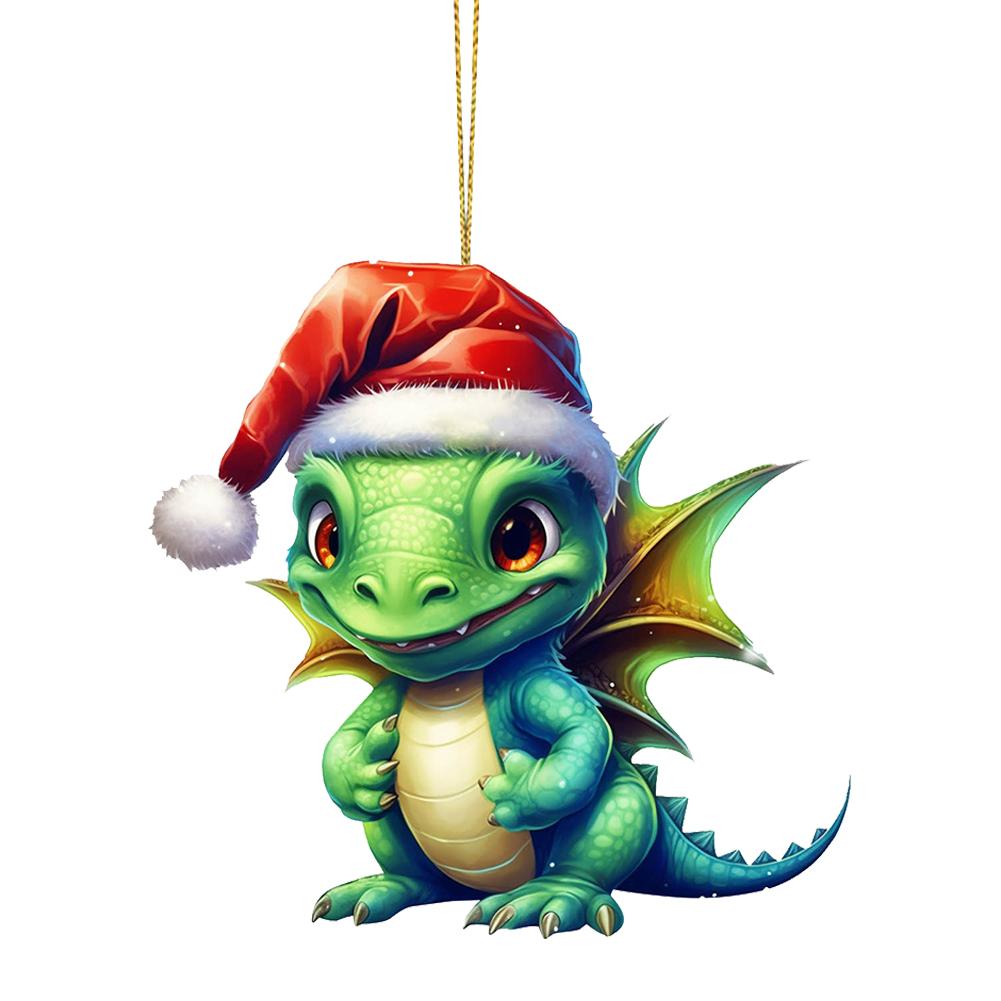 Christmas Acrylic Dragon Ornament Christmas Hanging Christmas Tree Pendant Ornaments Christmas Decorations New Year 2025
