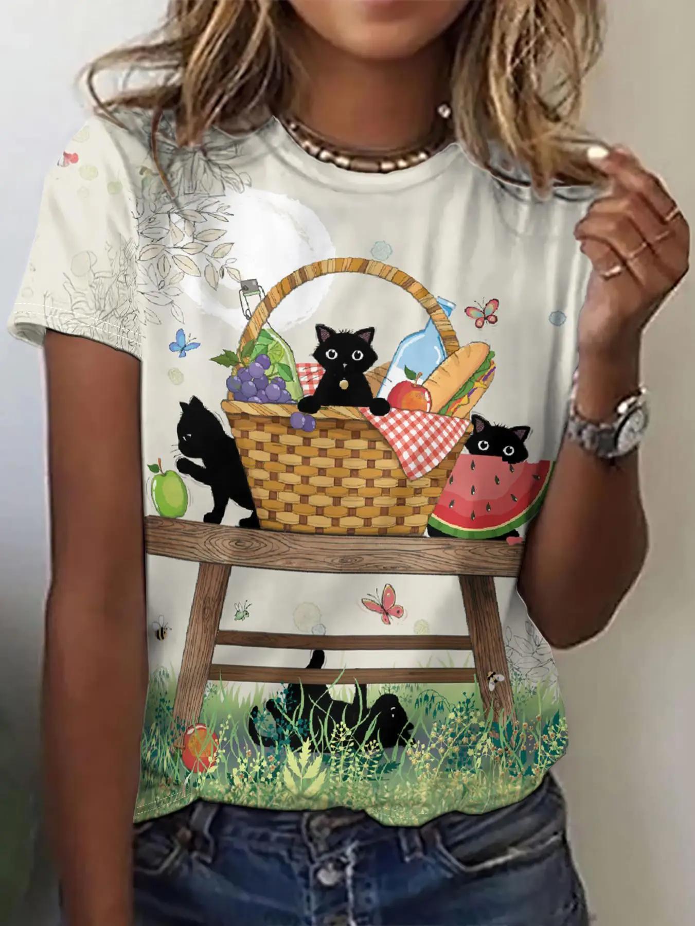 Женская футболка с круглым вырезом — фото 10