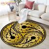 Yin Yang Round Mats Ying Yang Pentagram Area Rug Carpets for Living Room Bedroom Tatami Circle Carpet Kids Play Mat Round Carpet