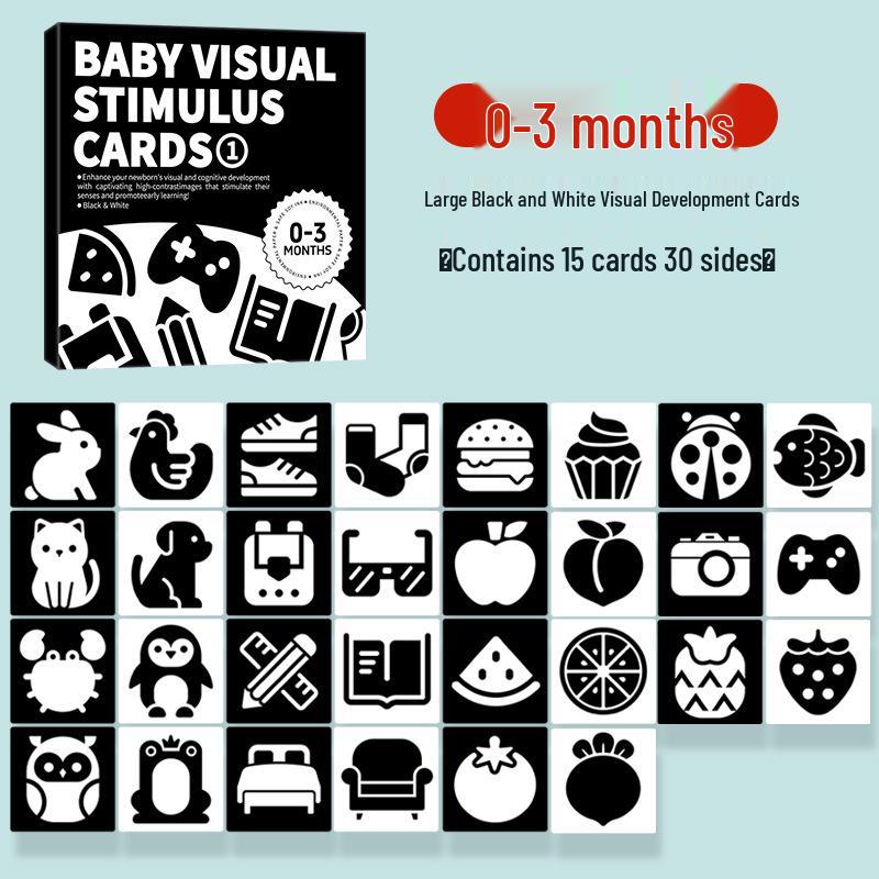 Early Education Visual Stim Cards: Newborn to 3-Year-Olds, Black-White & Color