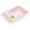 Cute, disposable lunch boxes made in Japan! Lunch Pack Pink Checkered Lunch Box with Lid, Microwave-Safe, Heat-Resistant, Large, 21.8 x 14.9 x 6.3 cm,