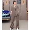 Fashionable Slimming-down Short-sleeved Set with Loose and Casual Sports Pants for Two Pieces