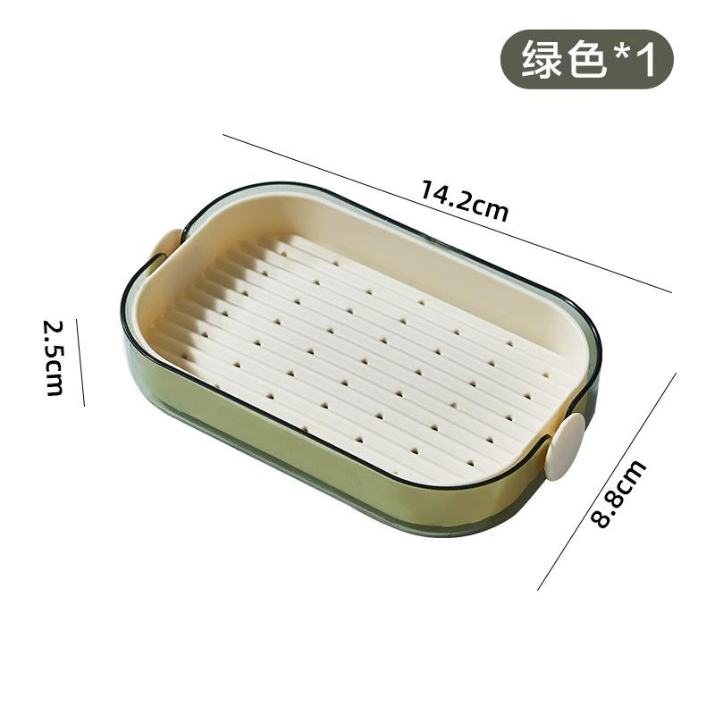 Large Double-Layer Draining Box For Household Soap Bathroom Countertop