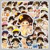 50-Pack Waterproof Cotton Doll Stickers: Cute Cartoon Designs for Phones, Computers, Water Bottles, and Stationery Decor.