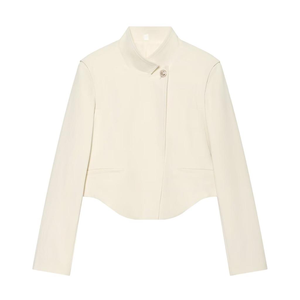 2026 Summer New European and American Cross-border Women's Street Fashion Solid Color Short Suit Jacket W103 90670