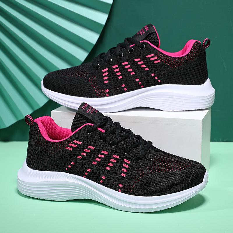 

Summer sports shoes women s shoes running shoes flying woven non-slip breathable lightweight travel shoes female students soft-soled casual shoes 41
