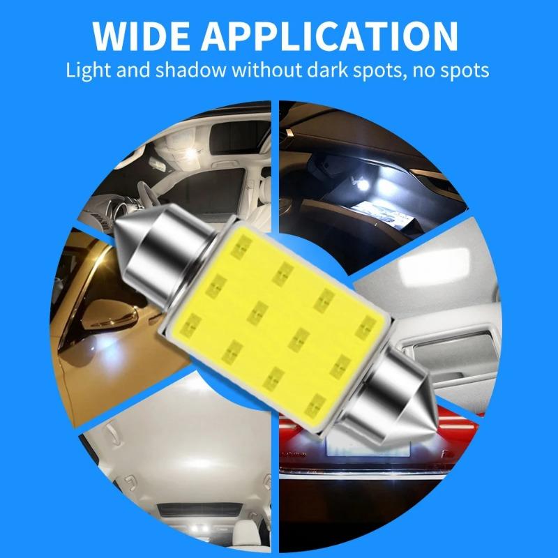 Automotive LED Dual Row Reading Lights High Brightness Overhead Lights COB Indicator Lights Automotive Lighting Accessories