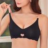 Sexy Push-Up-BHs für Damen Liebesherz-Muster BH Tiefer V-Ausschnitt Niedliche Unterwäsche Weiblich Nahtlos Kabellos Weiche Dessous
