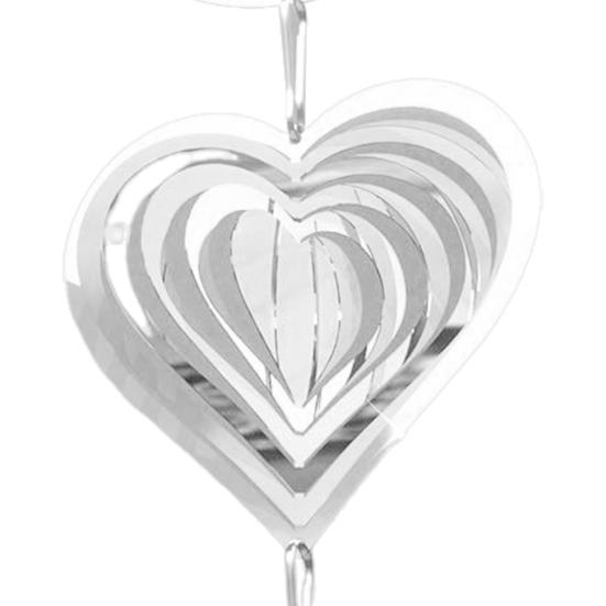 3D Wind Spinner Bird Deterrent Outdoor Garden Yard Farm Hanging Reflective Metal Wind Chime Bird Scare Device Ornament