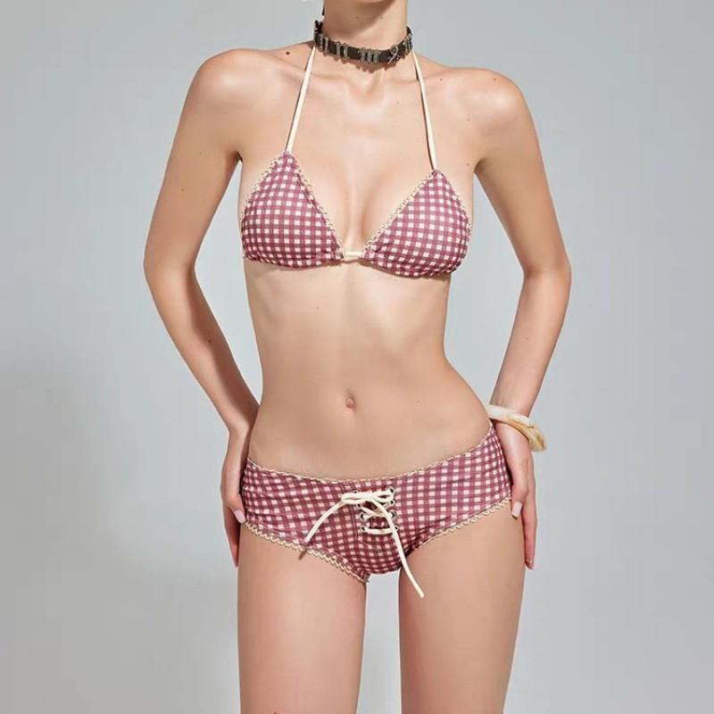 Swimsuit Cute Girl Retro Wave Point Pure Desire Wind Sexy Hot Bikini Three Piece Set