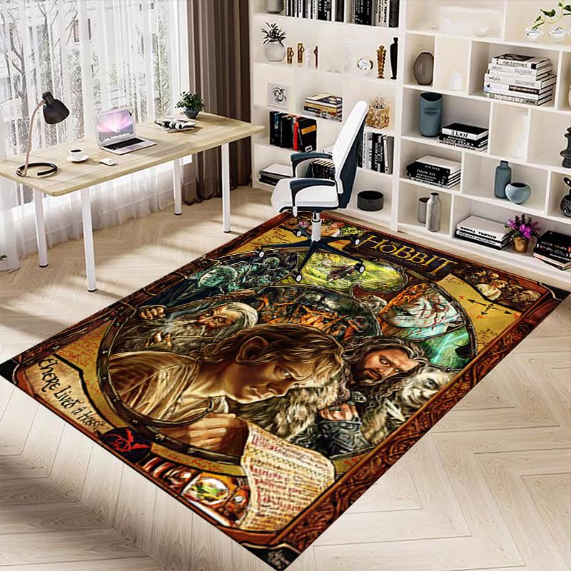 1pc Hobbit Adventure Begins Carpet for Playroom Bedroom Living Room Sofa Home Decor,kids Game Area Rug Non-slip Floor Mat Y82698