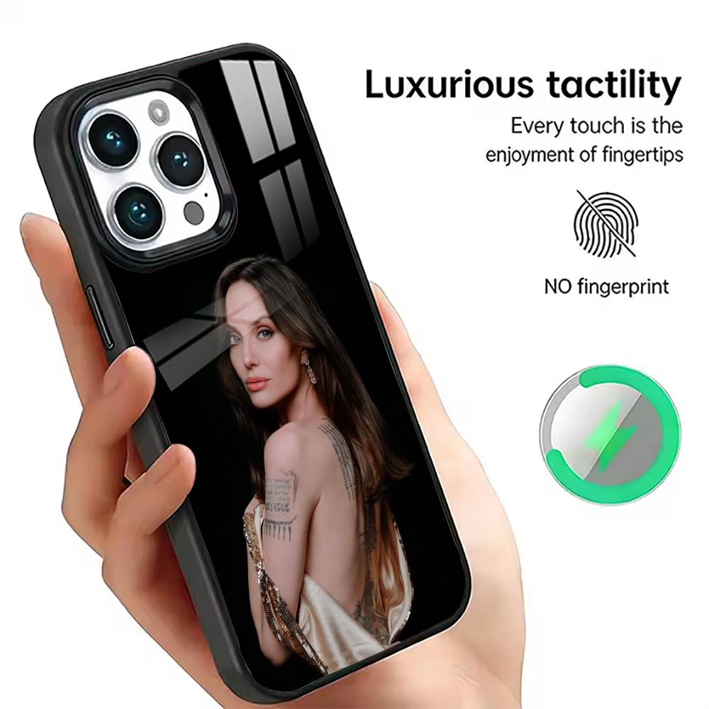 

Angelina Jolie Phone Case For iPhone17,16,15,14,13,12,11 Plus,Pro Magnetic with Magsafe Wireless Charging iPhone16PROMAX