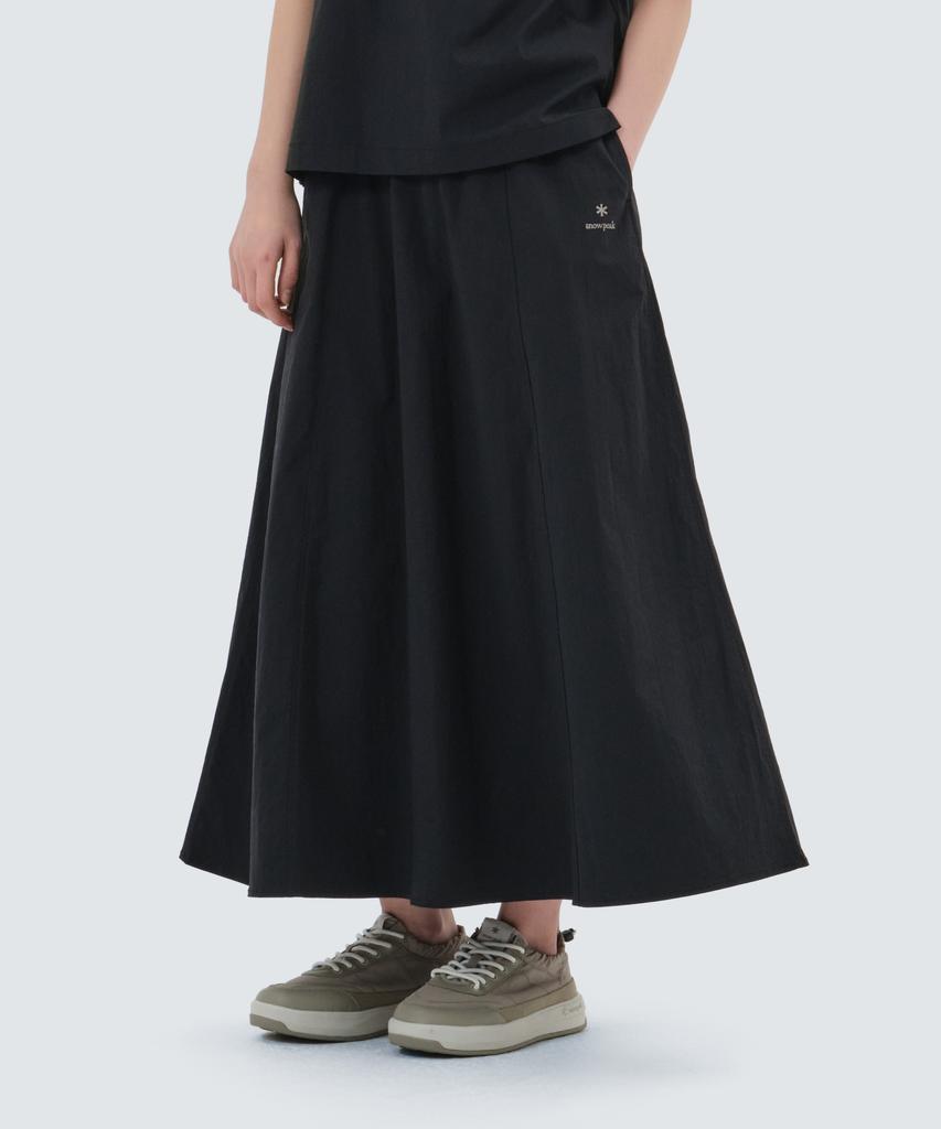 Snow Peak Apparel Cooling Root Flare Long Skirt (S25Mwrsk61) Black