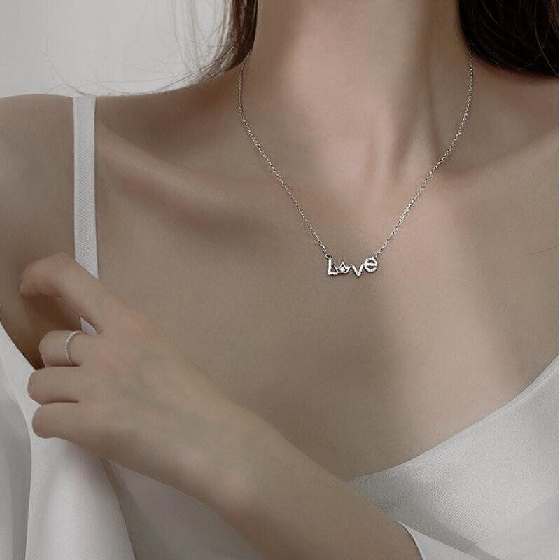 925 Sterling Silver Zircon Love Shape Crown Charm Pendants Necklaces For Women Girls Birthday Jewelry Gift Choker Trendy Dz242