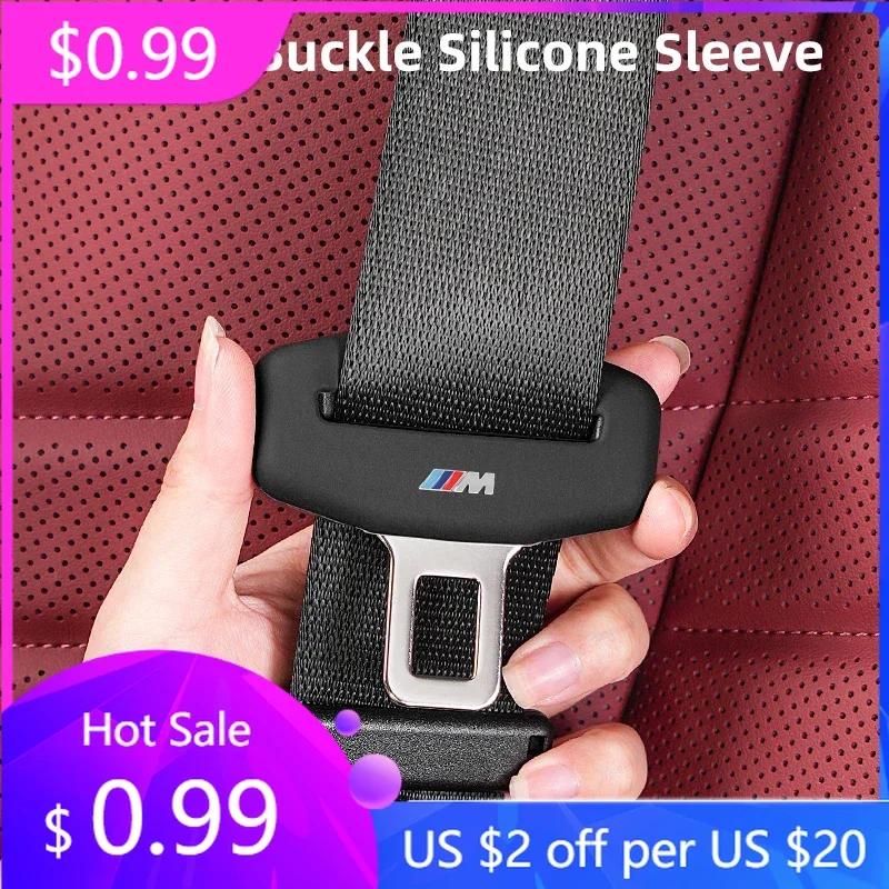 Car Sticker 2025 Hot Silicone Anti Scratch Car Seat Belt Clip Protector Buckle Lock Cover For BMW X1 X2 X3 X5 E46 E90 E70 F20 E6