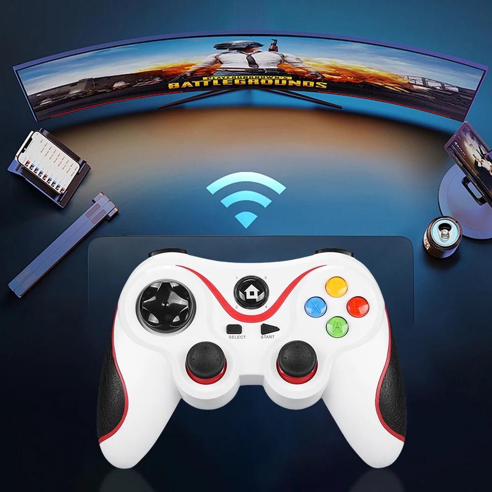 V8 Wireless Game Controller 24G Dual Vibration Gamepad Compatible with Android iOS PC PS3 Switch Mobile Phone Long Battery Life