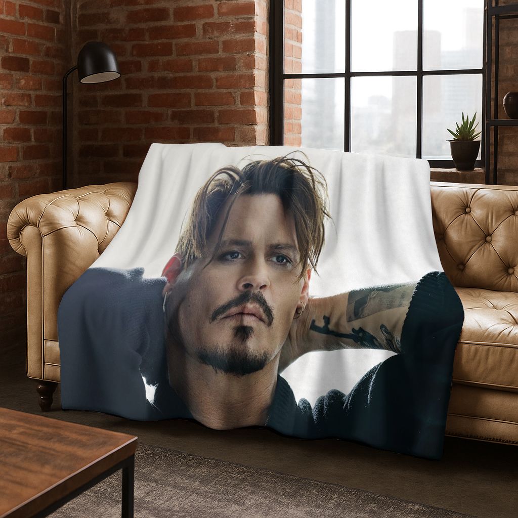 26 Stili Johnny Depp Arte Coperta di Flanella, Calda e Accogliente Morbida Coperta da Divano per Casa Camera da Letto Letto Divano Picnic Ufficio Copertura Regalo bambino