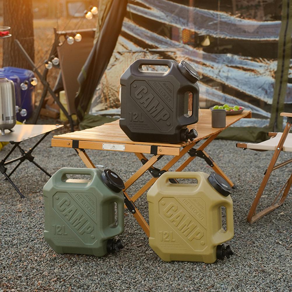 12L Drinking Water Bucket Leak-Proof Water Dispenser Carrier Large Capacity Water Container Jug for Vehicle Car Camping