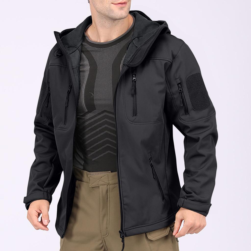 Men's Winter Solid Color Jackets Men's Fashion Trend Jackets Breathable Windproof Jackets Outdoor Sports Jackets
