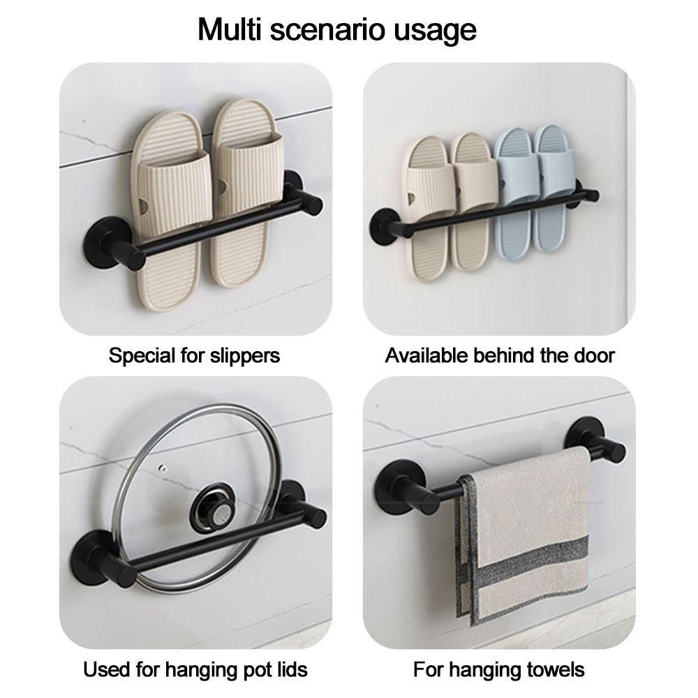 Wall Mount Towel Rack Hanger Holder Storage Shelf Useful Clothes Holder