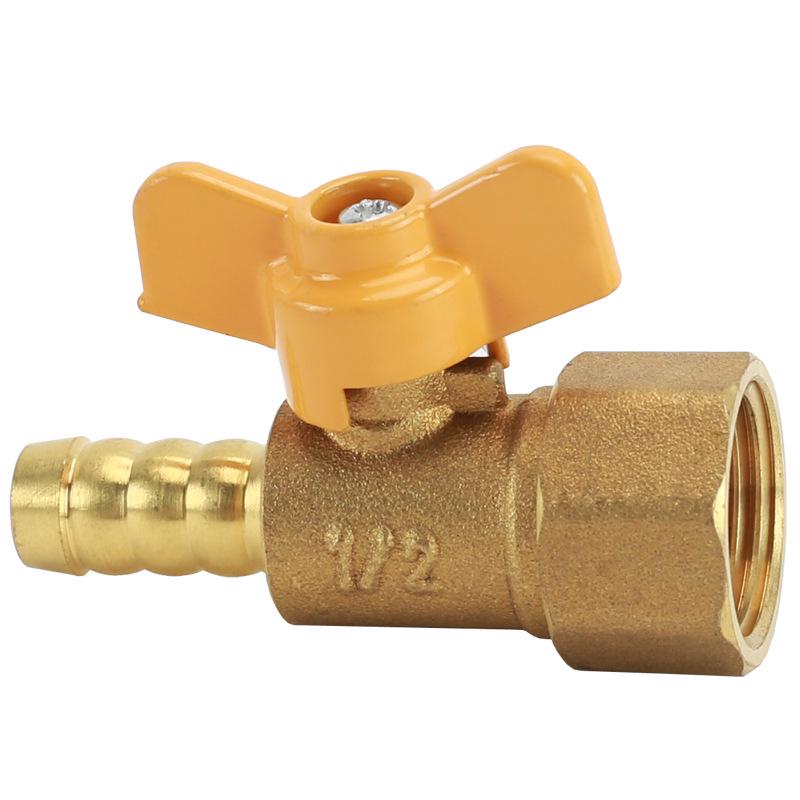 Brass Pagoda Nozzle Ball Valve with Internal/External Thread and Long/Butterfly Handle for Water Pipe Connection.