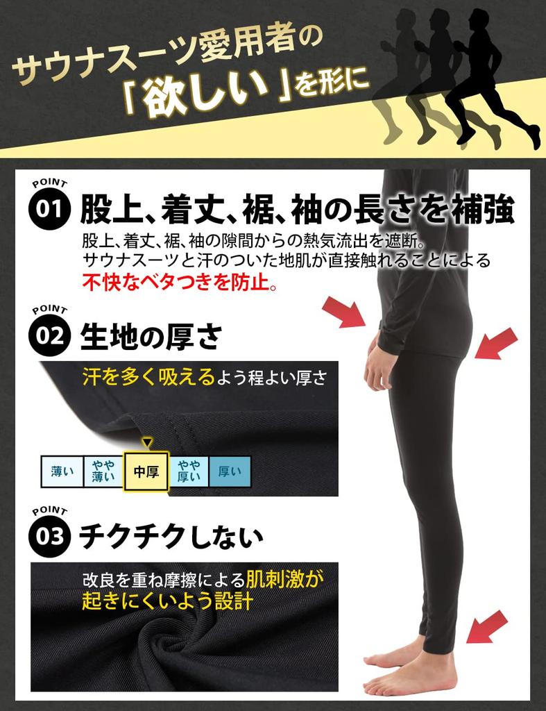 Village Variety Sauna Suit Innerwear for Men and Top and Bottom Cold Weather Innerwear Women, Compression-Wrapped, Sweat-Wicking, Set, (Men's L)