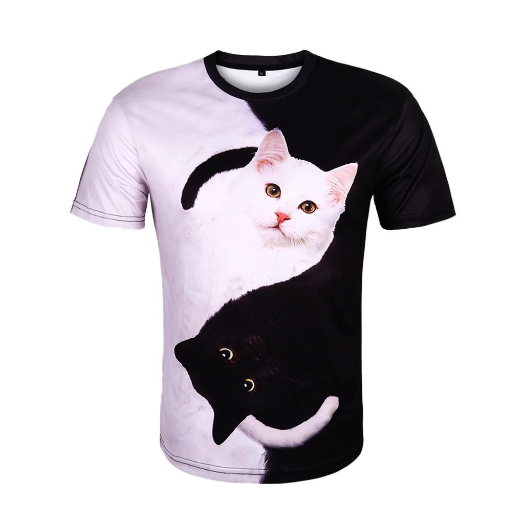 Unisex New Funny 3D Print  Summer Short Sleeve T-Shirts Top Blouse